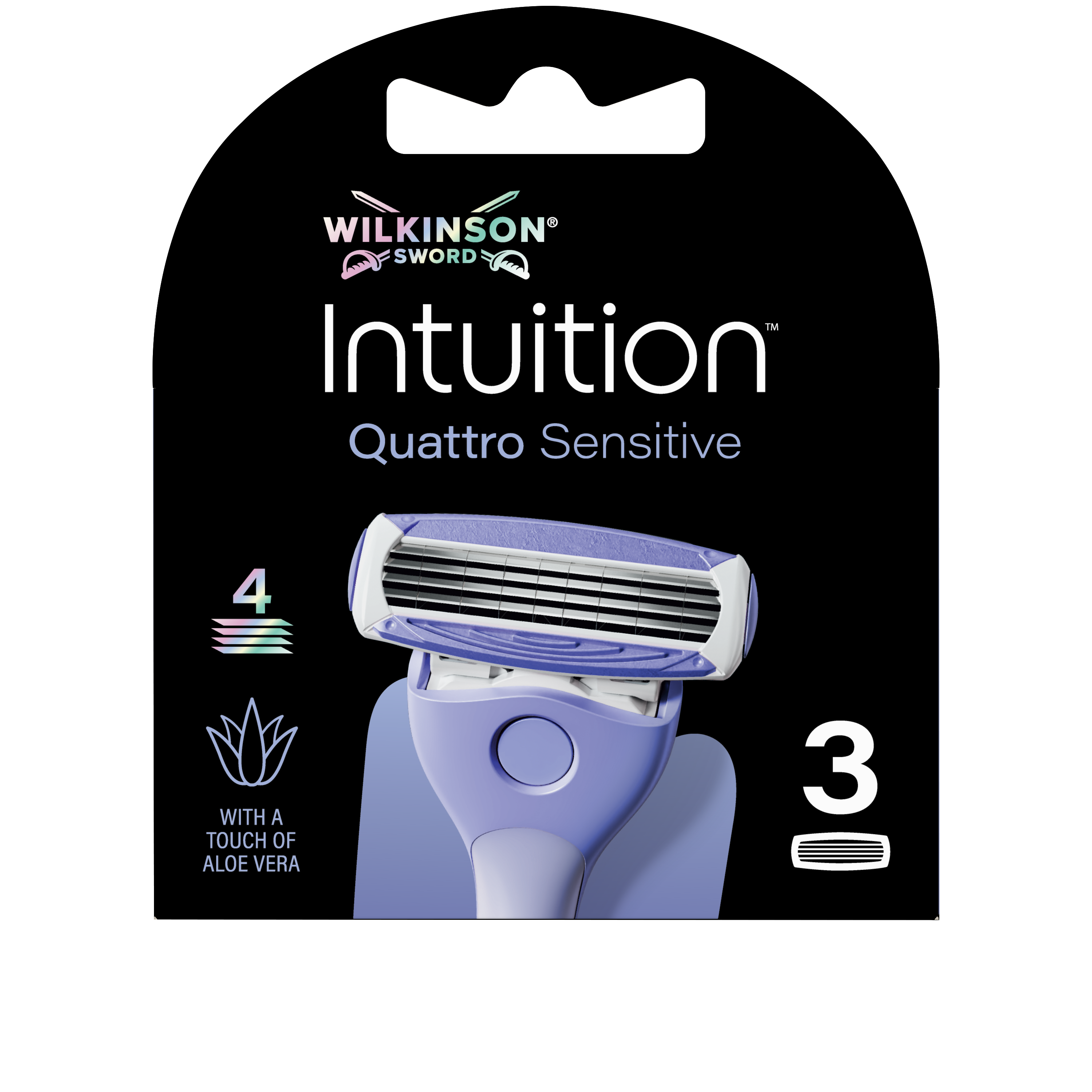 WILKINSON SWORD Intuition Quattro Sensitive Náhradní hlavice 3 ks
