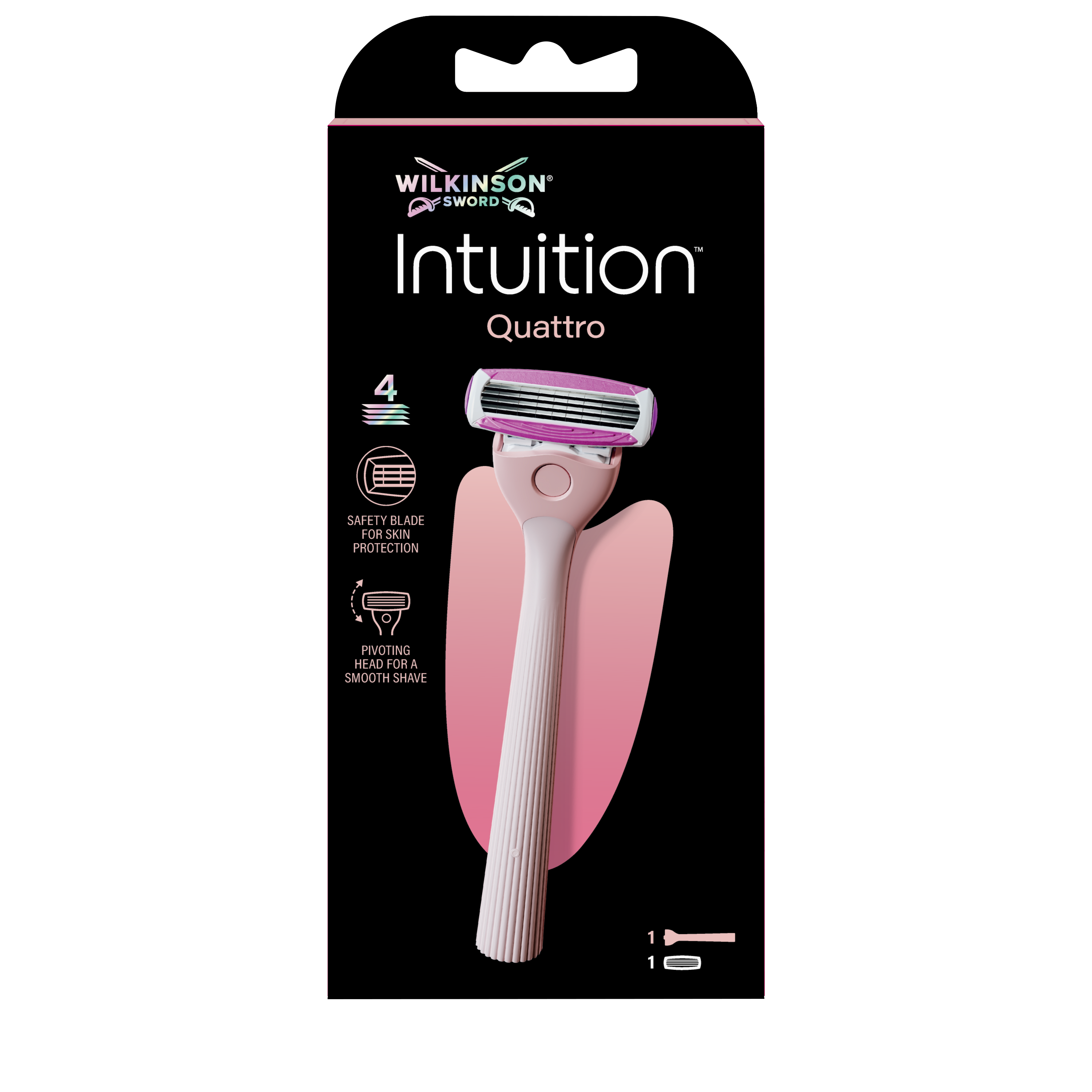 Fotografie WILKINSON SWORD Intuition Quattro Holicí strojek + náhradní hlavice