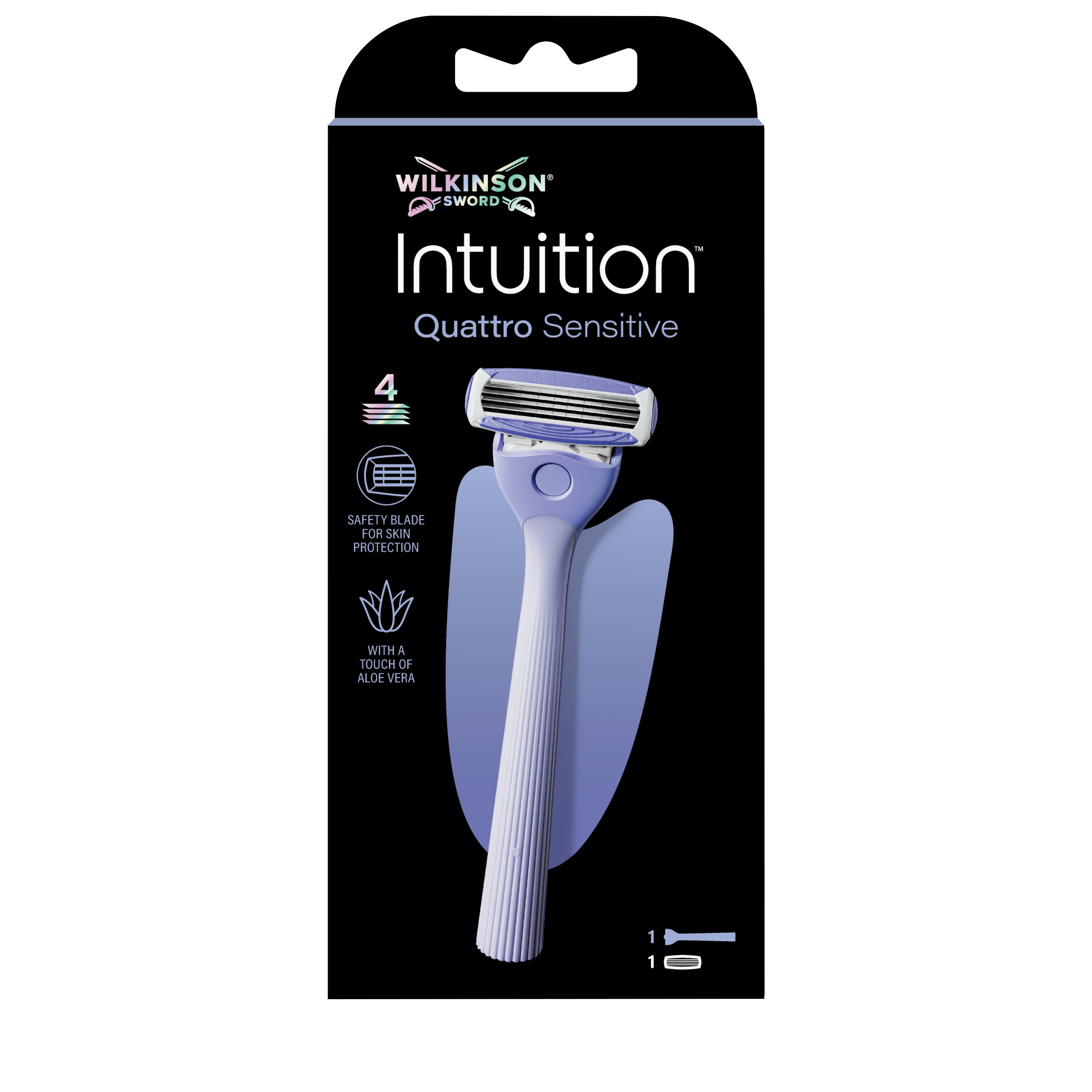 WILKINSON SWORD Intuition Quattro Sensitive Holicí strojek + náhradní hlavice