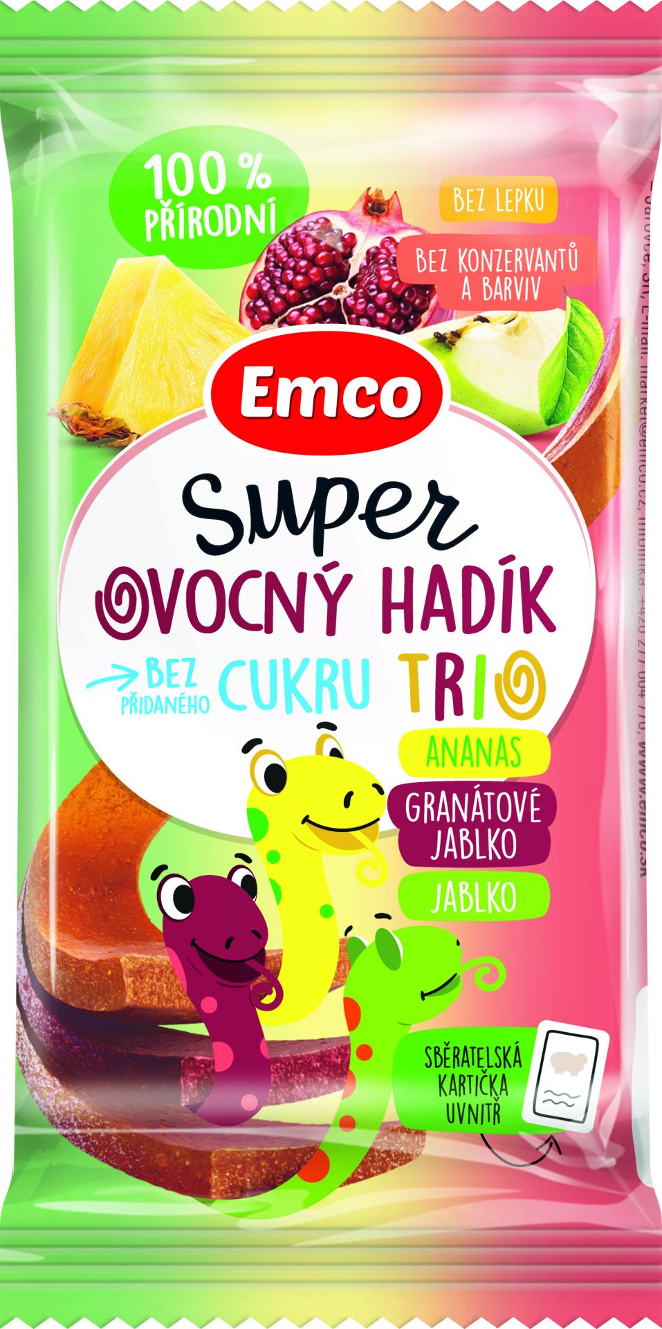 EMCO Super ovocný hadík Trio ananas/gran.jablko/jablko 20 g
