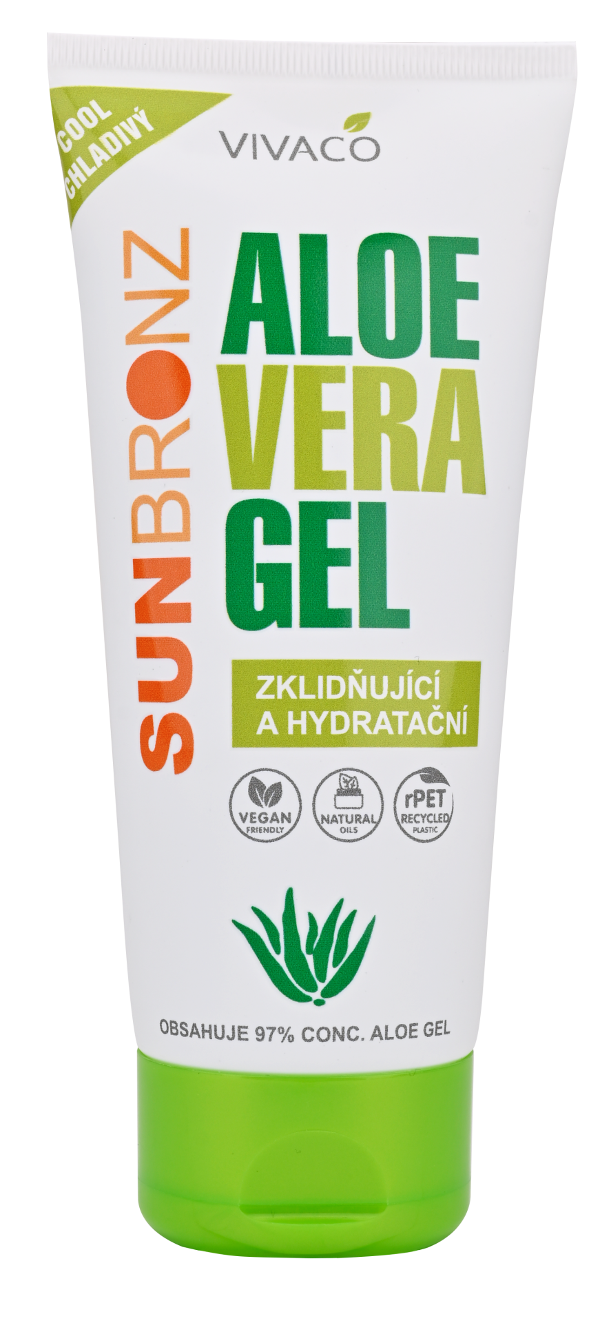 VIVACO Sun bronz Aloe vera chladivý gel 97% 200 ml