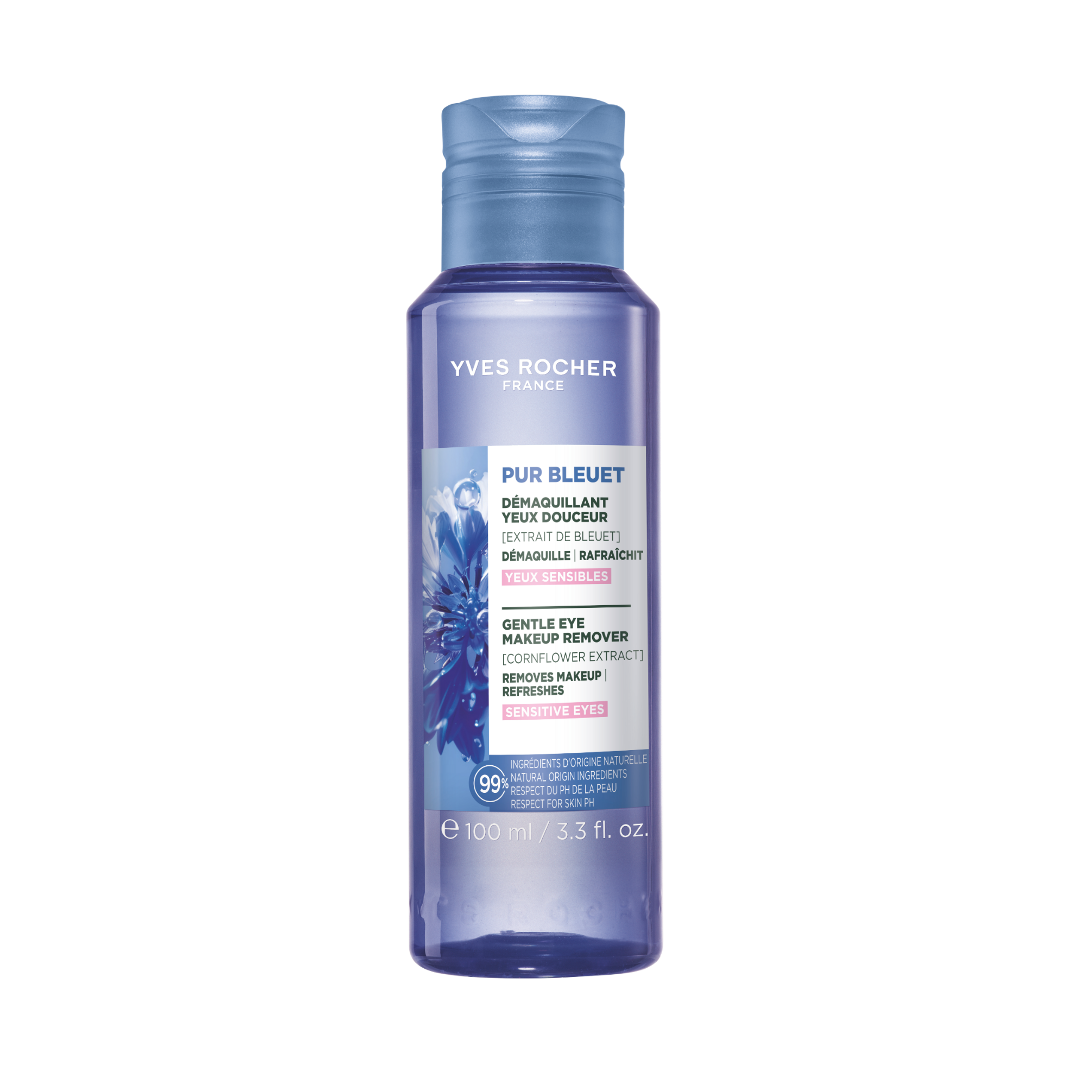 YVES ROCHER Pur Bleuet Jemný odličovač s chrpou na citlivé oči 100 ml