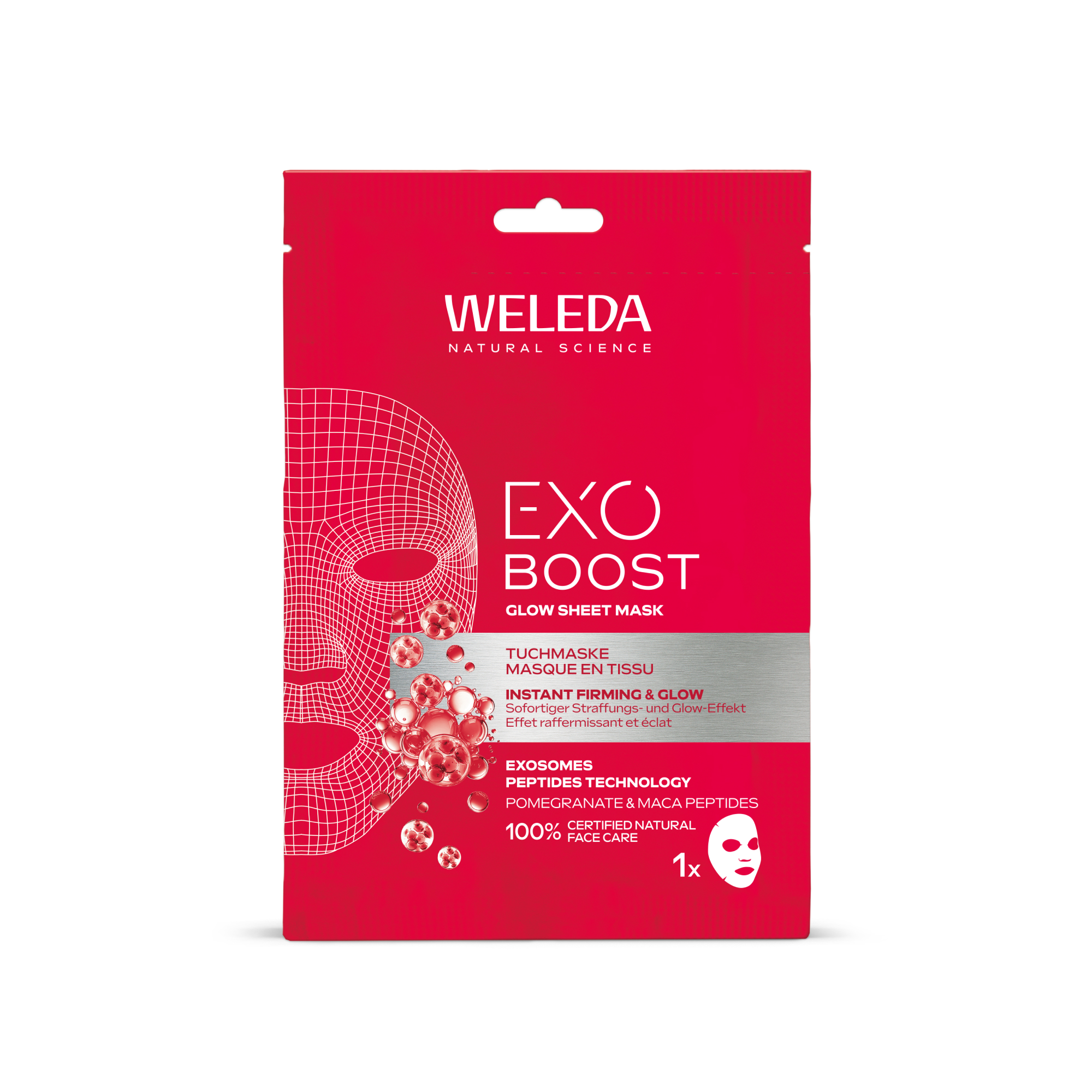 WELEDA Exo Boost Zpevňující maska Granátové jablko a Maca-peptidy