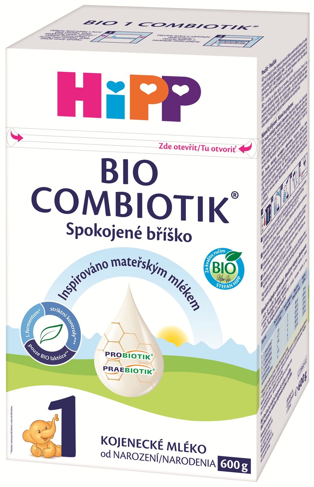 HIPP 1 BIO Combiotik Počáteční mléčná kojenecká výživa 600 g
