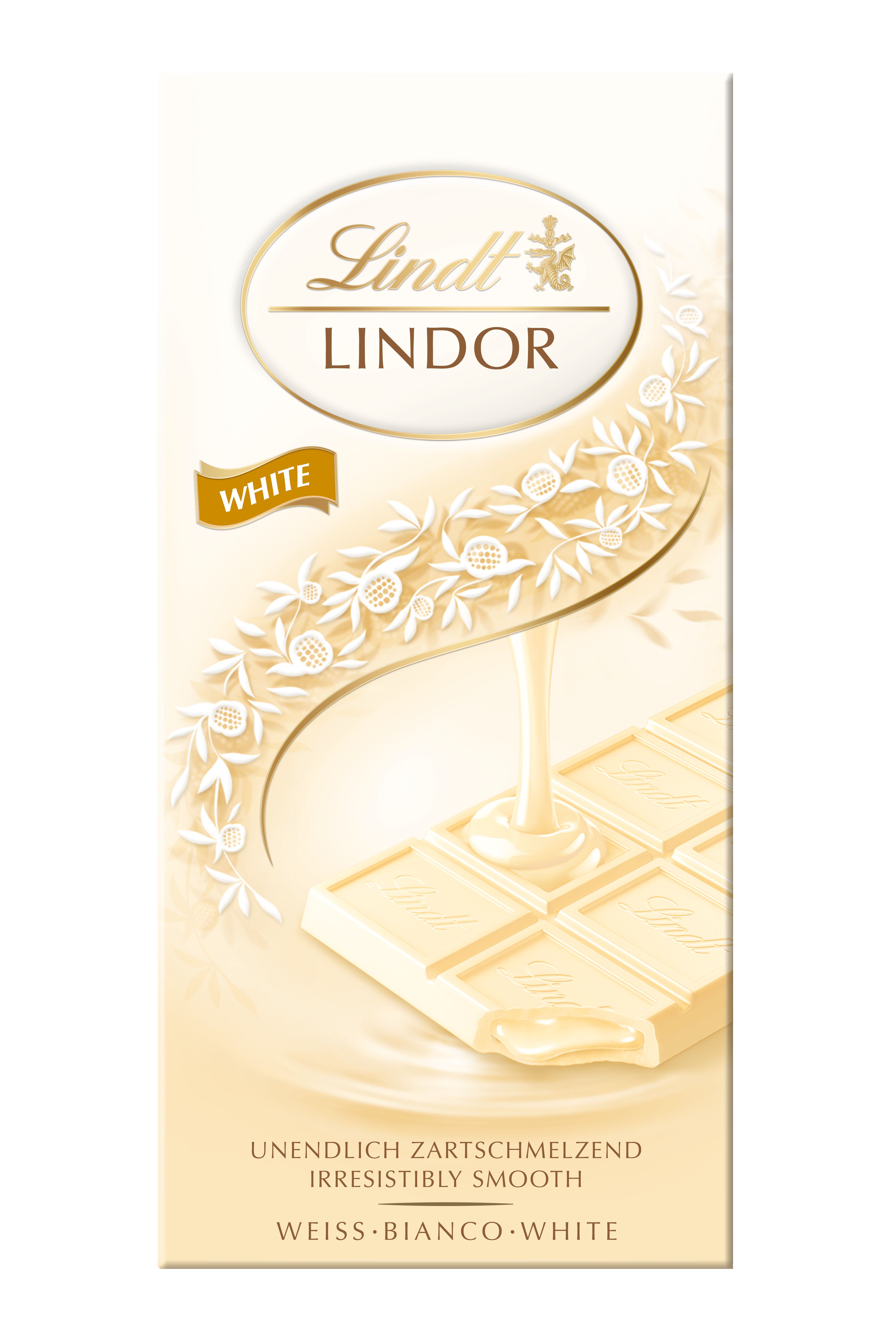 LINDT Lindor Tablet White 18 x 100 g