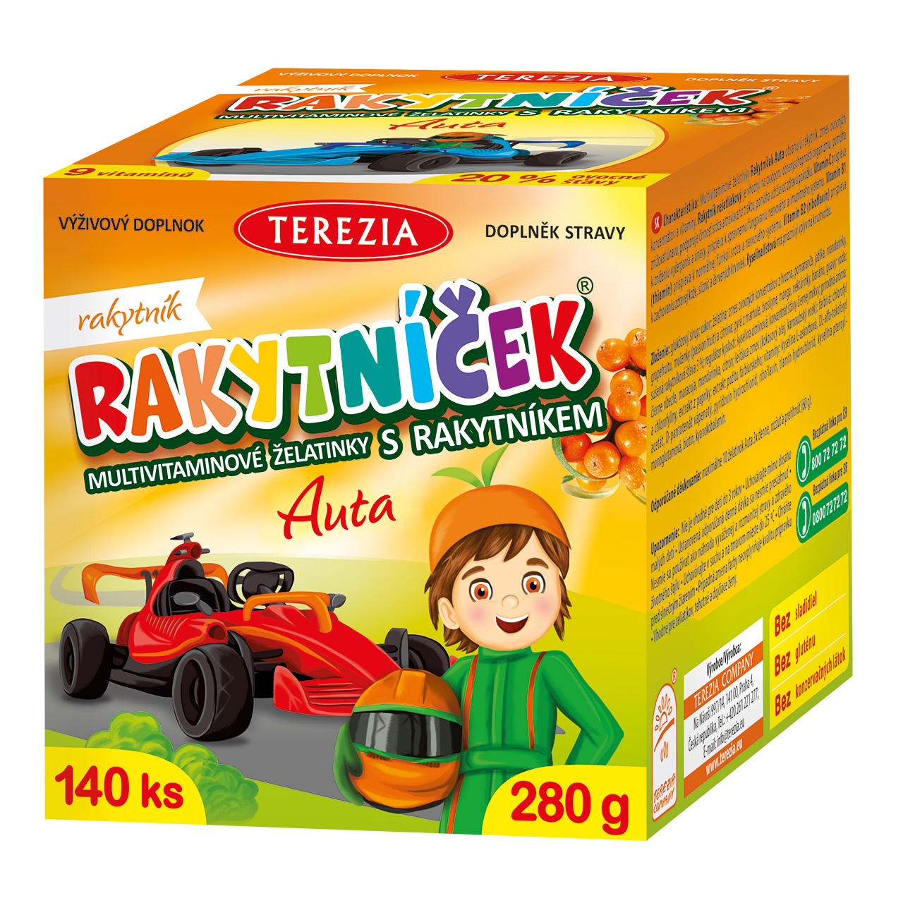 TEREZIA želatinky AUTA 140 ks