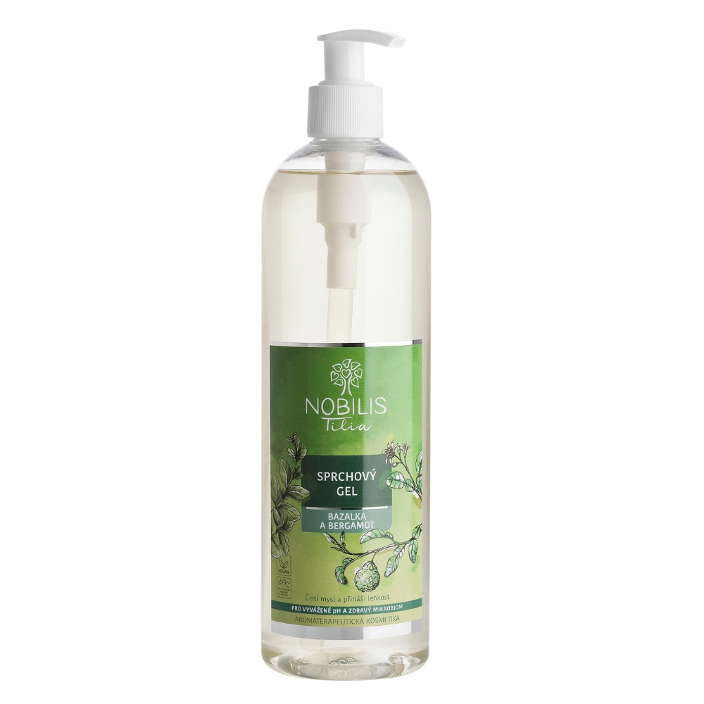 Fotografie NOBILIS TILIA Sprchový gel Bazalka a bergamot 500 ml
