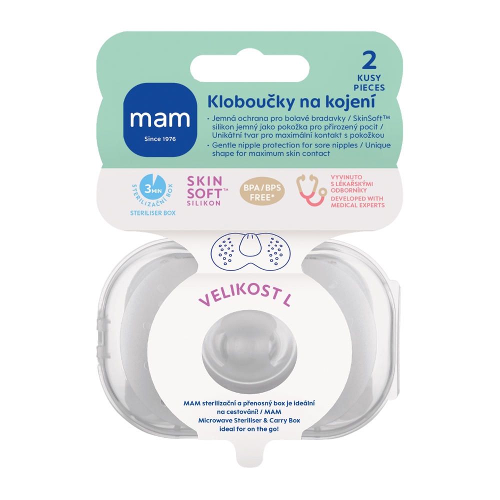 MAM Prsné klobúčky vel. L (23 mm)