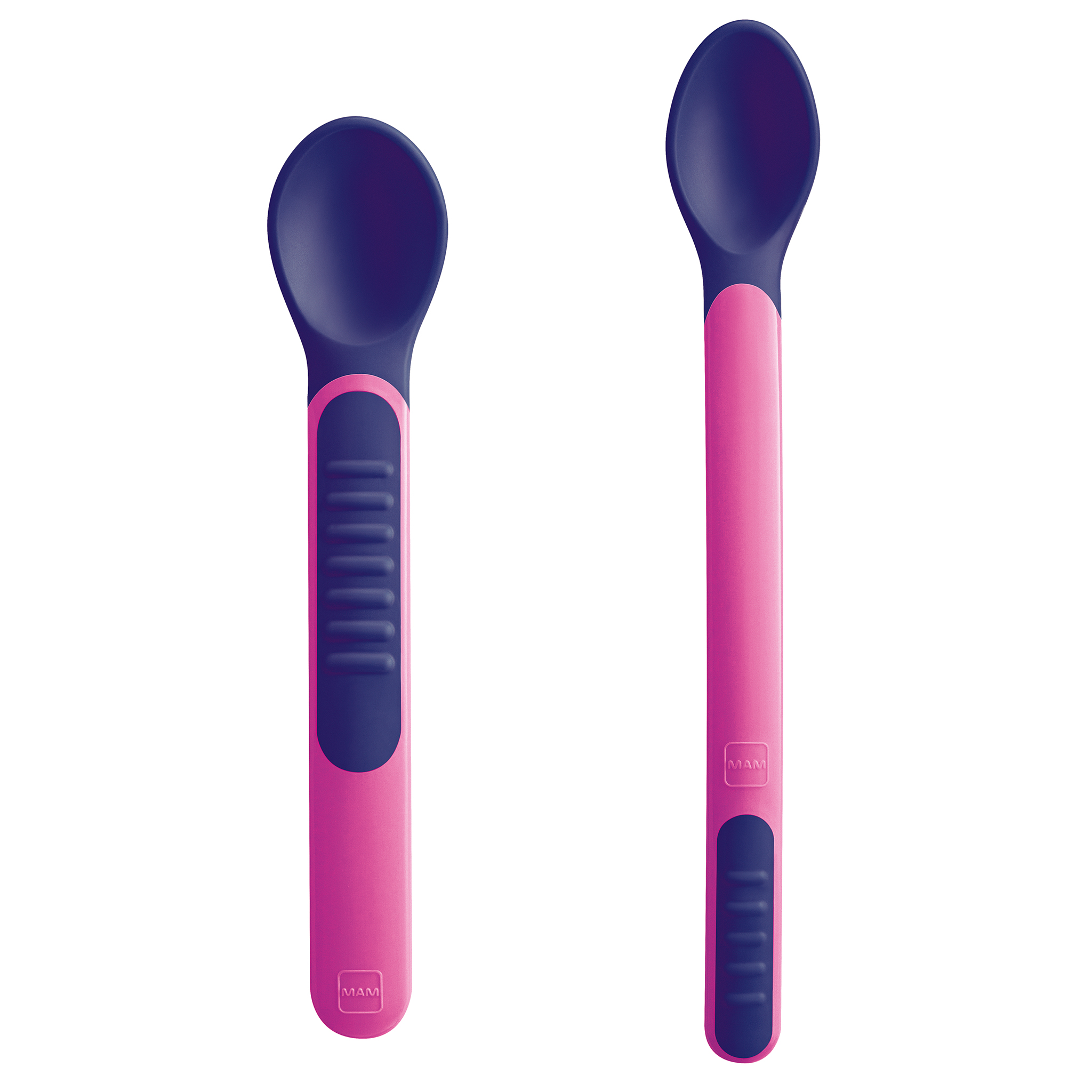 MAM Lžičky Feeding spoons & Cover 6m+, růžové 2 ks