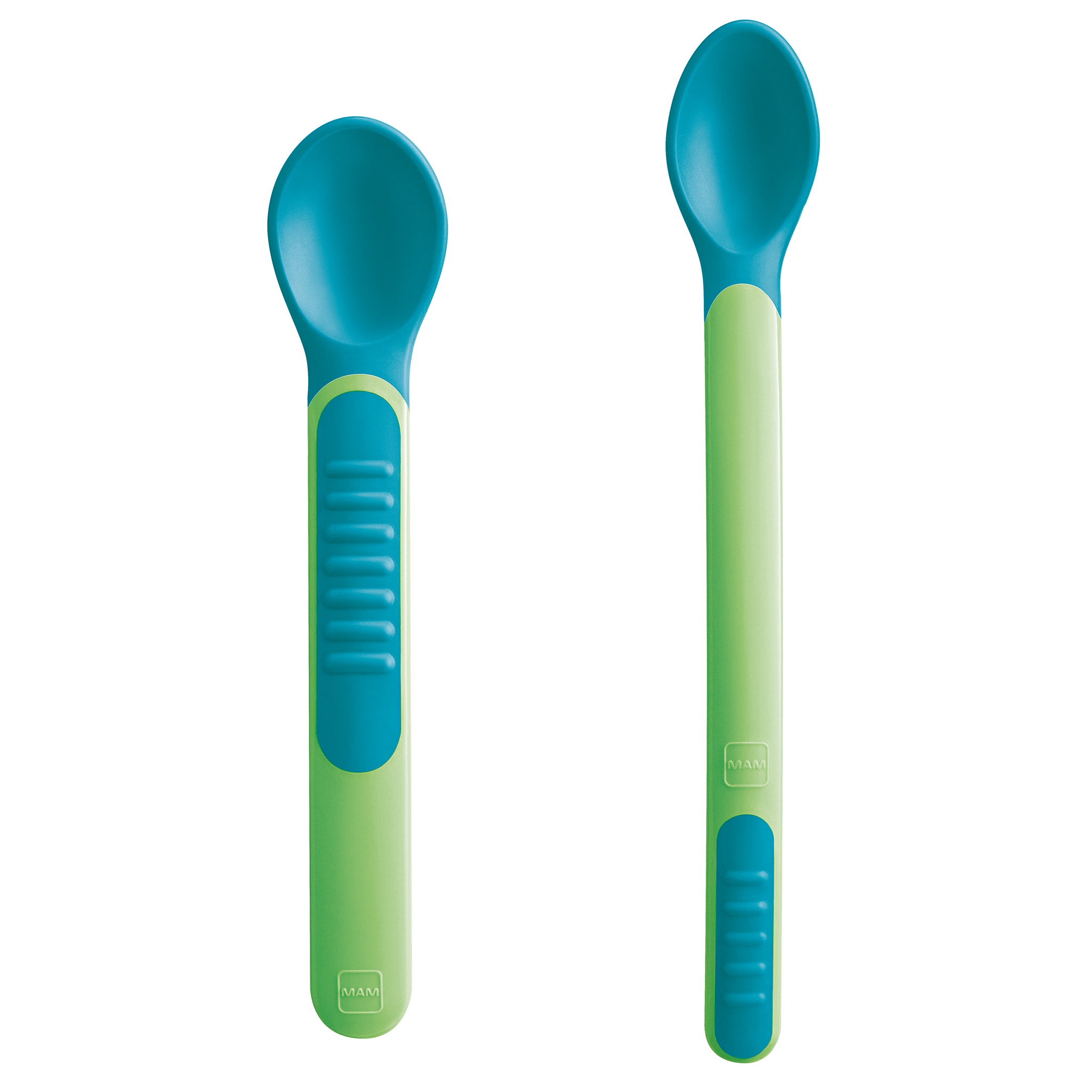 MAM Lžičky Feeding spoons & Cover 6m+, zelené 2 ks