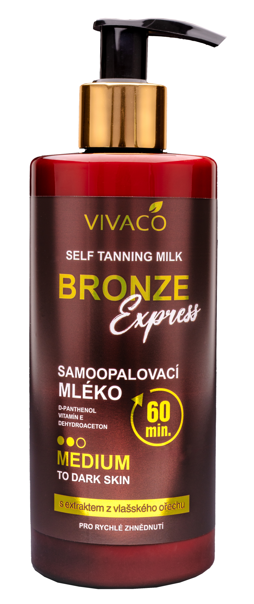 Fotografie VIVACO Bronze express Samoopalovací mléko medium 300 ml