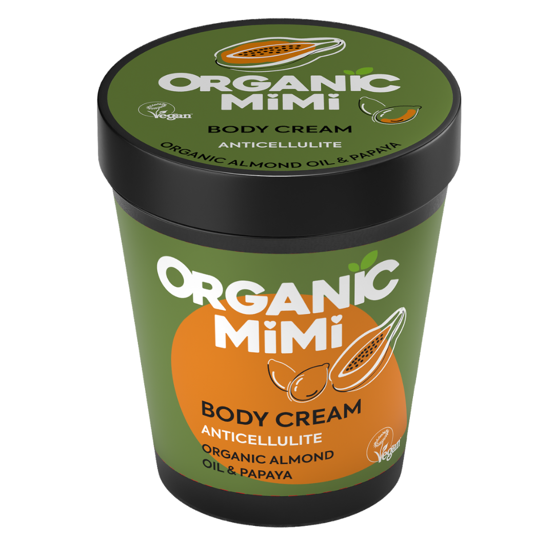 ORGANIC MIMI Almond & Papaya anticelulitidní krém na tělo 200 ml