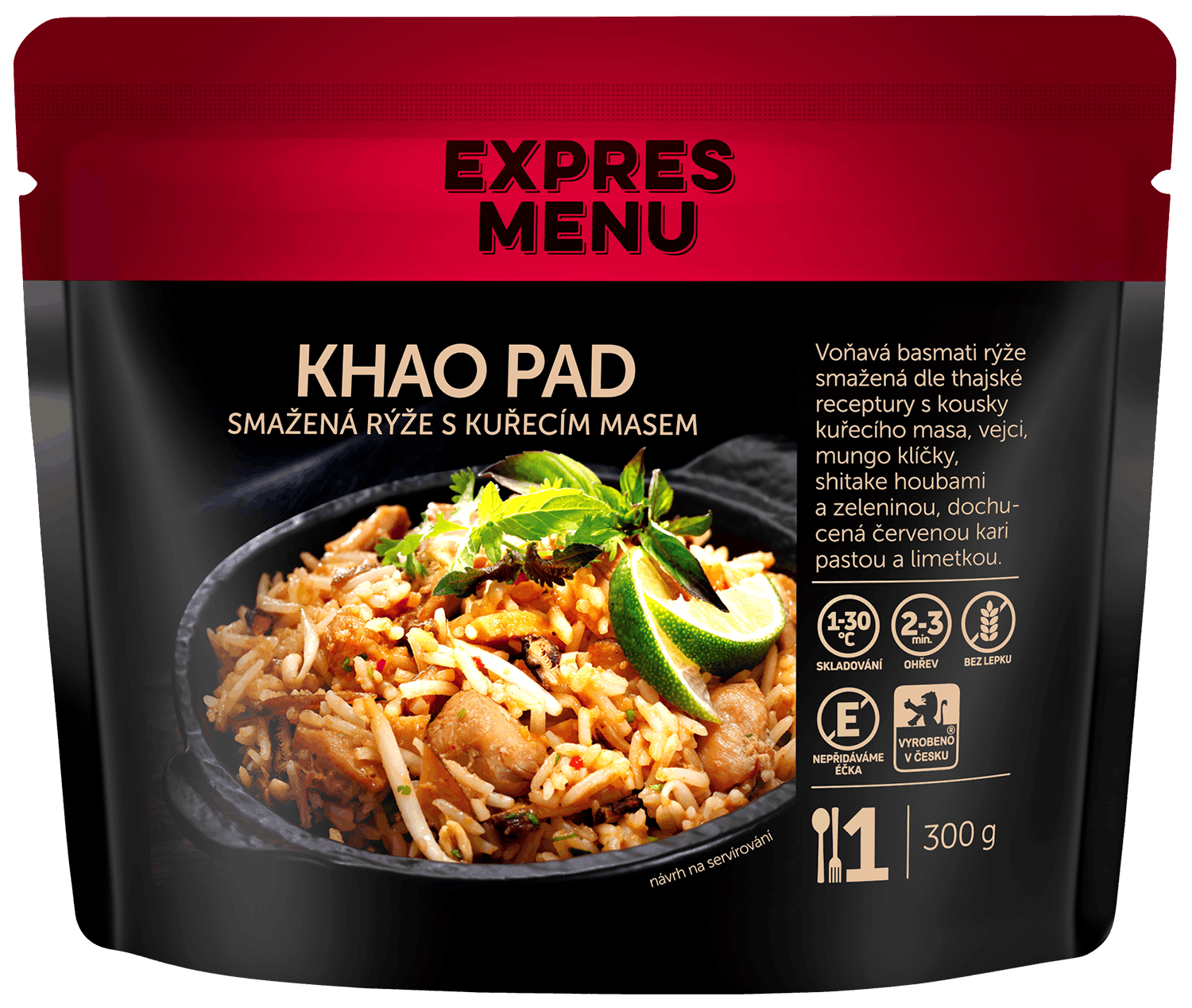 EXPRES MENU Khao Pad - smažená rýže s kuřecím masem 300 g