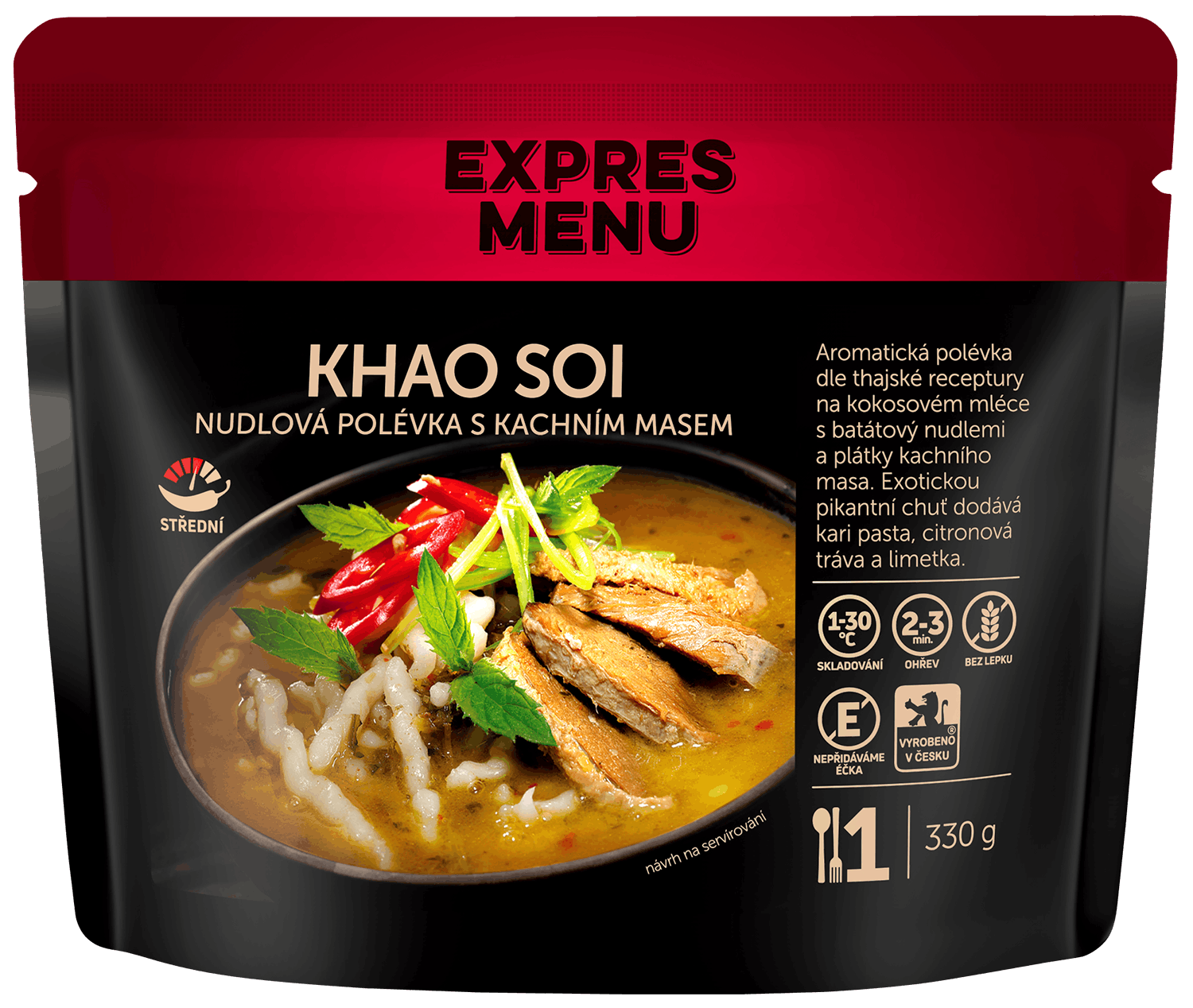 EXPRES MENU Khao Soi - thajská nudlová polévka s kachním masem 330 g