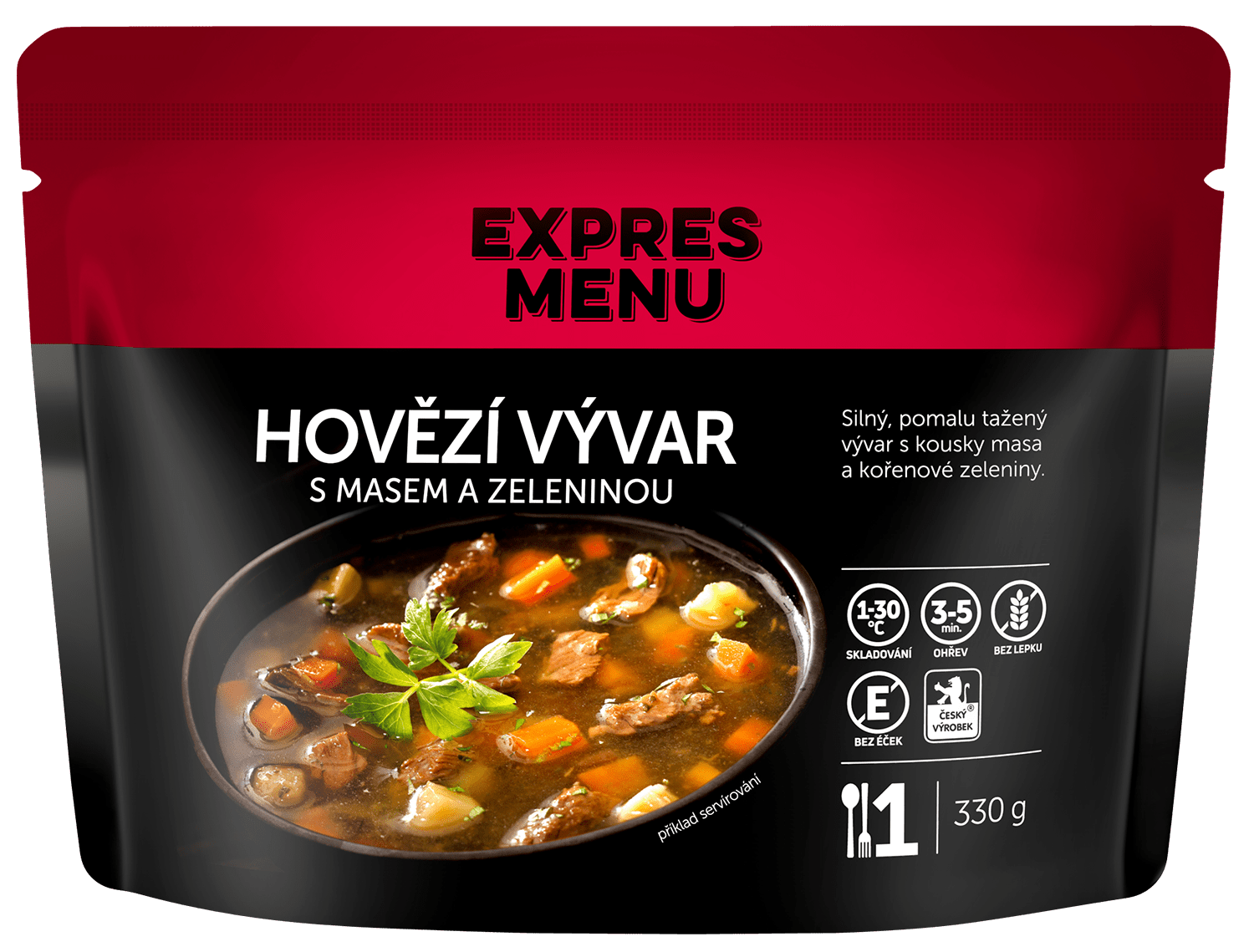 Fotografie EXPRES MENU Hovězí vývar se zeleninou 330 g