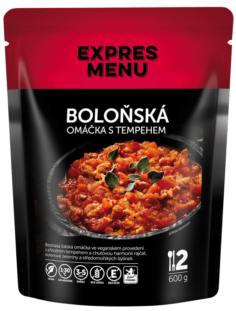 Fotografie EXPRES MENU Boloňská omáčka s tempehem 600 g