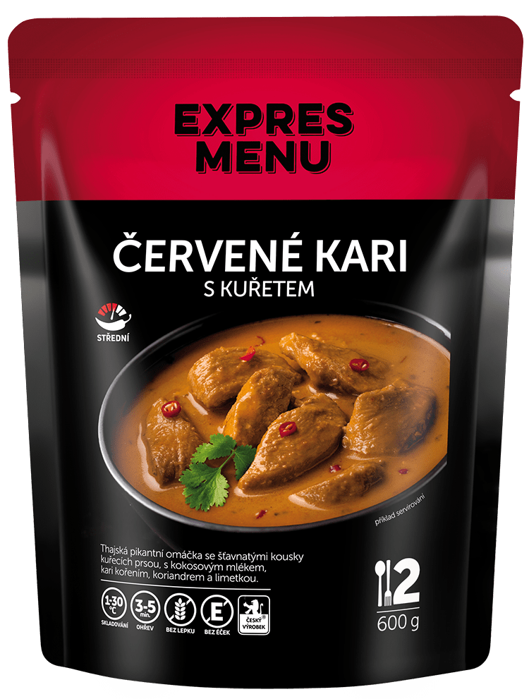 Fotografie EXPRES MENU Červené kari s kuřetem 2 porce 600 g