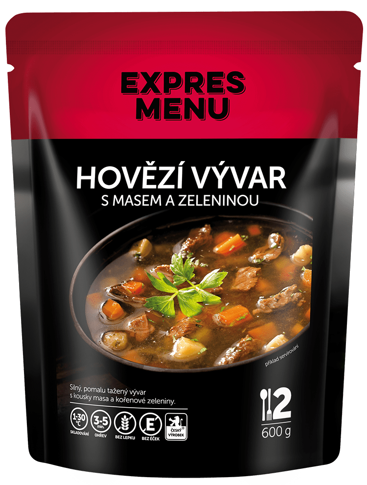 Fotografie EXPRES MENU Hovězí vývar se zeleninou 2 porce 600 g