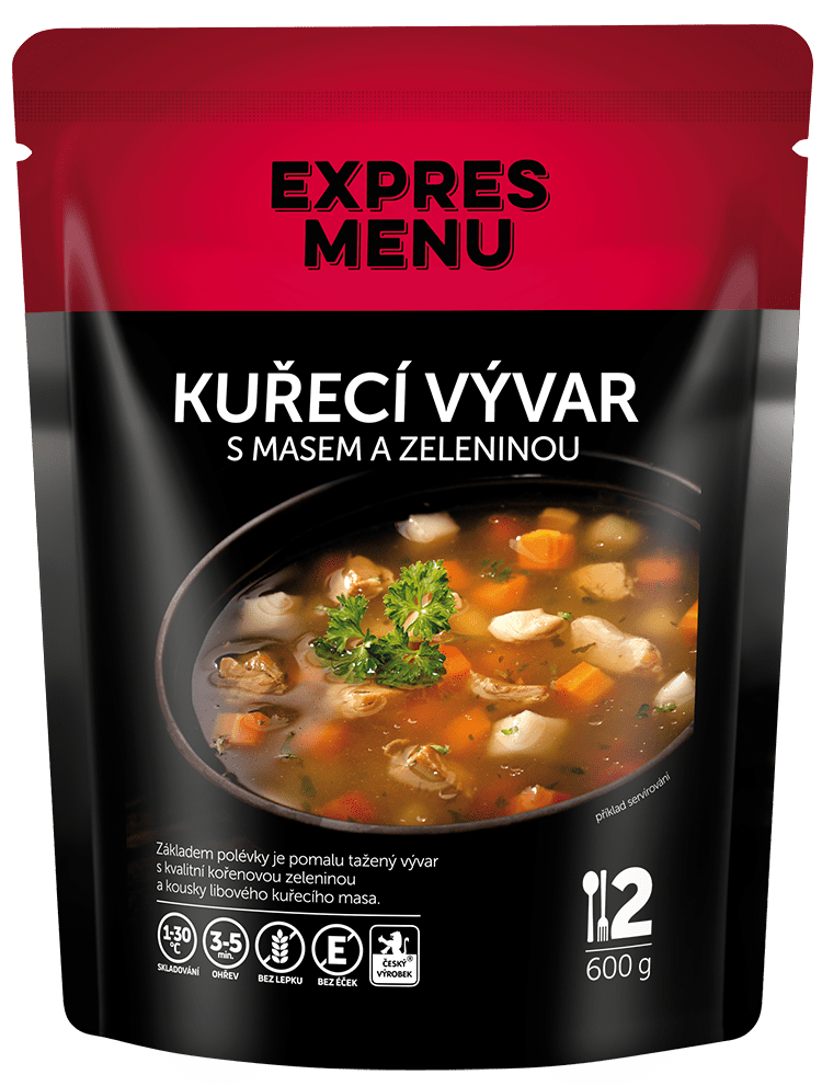 EXPRES MENU Kuřecí vývar se zeleninou 2 porce 600 g