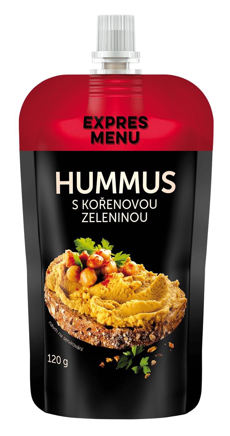 Fotografie EXPRES MENU Hummus s kořenovou zeleninou 120 g