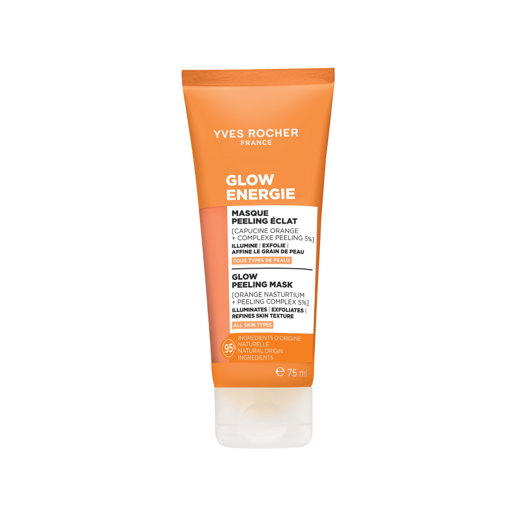 Fotografie YVES ROCHER Glow Energie Rozjasňující peelingová maska 75 ml