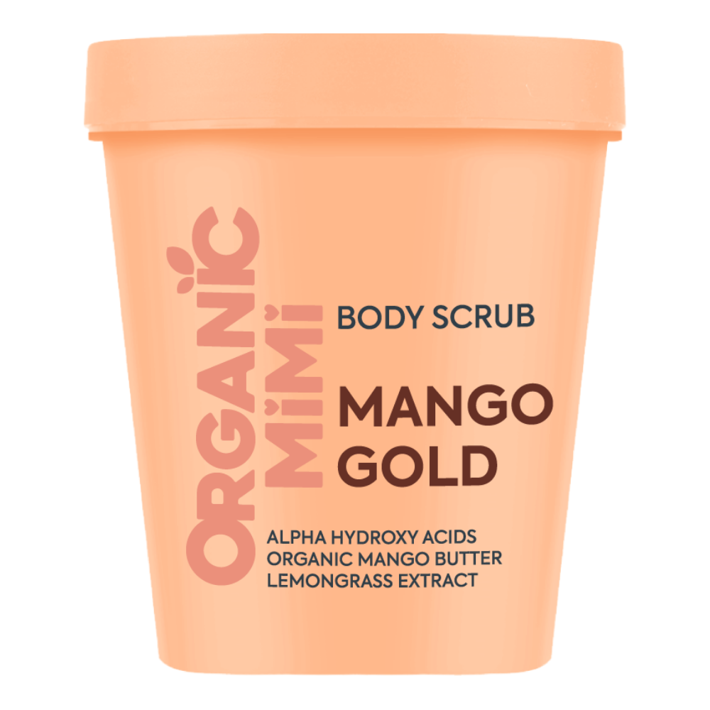 Fotografie ORGANIC MIMI Mango Gold tělový peeling 250 g