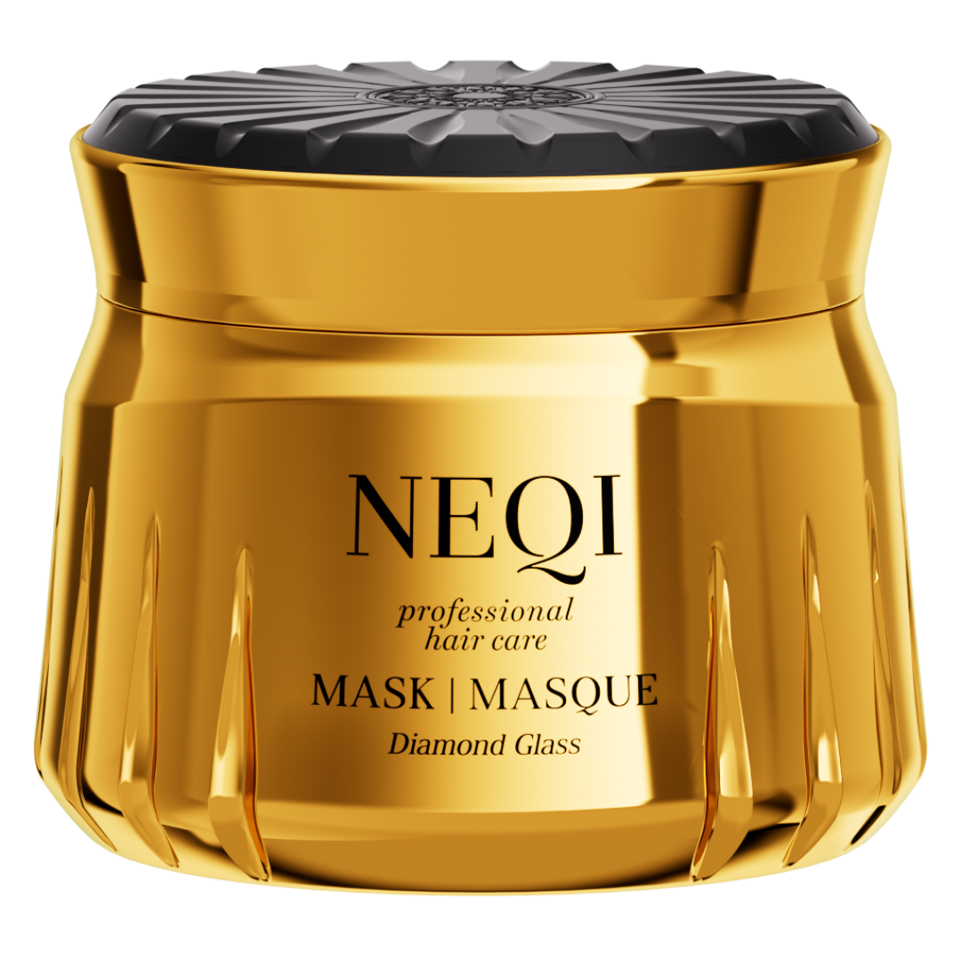 Fotografie NEQI Diamond Glass Maska pro lesklé a hebké vlasy 250 ml