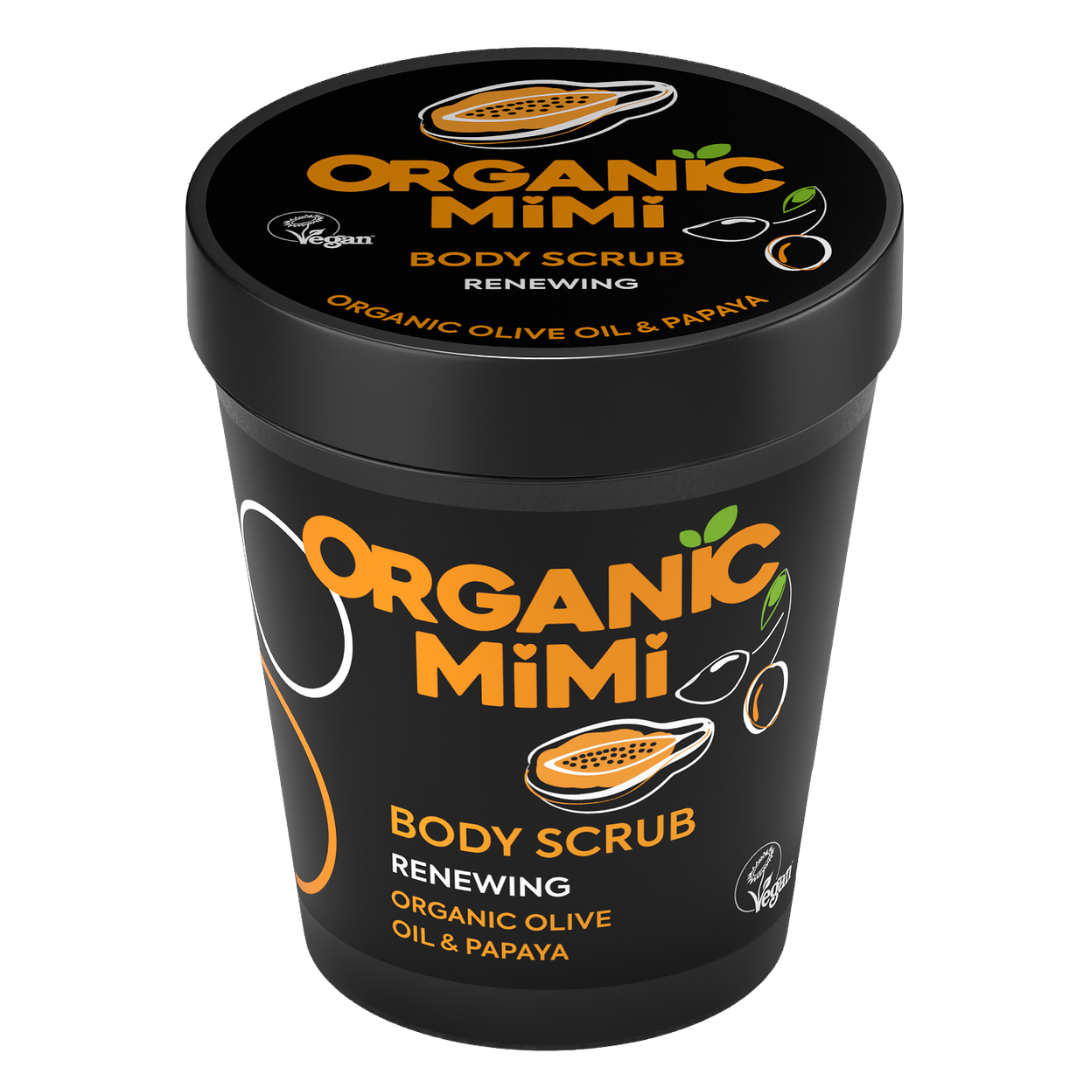 ORGANIC MIMI Olive & Papaya Renewing obnovující tělový peeling 250 g