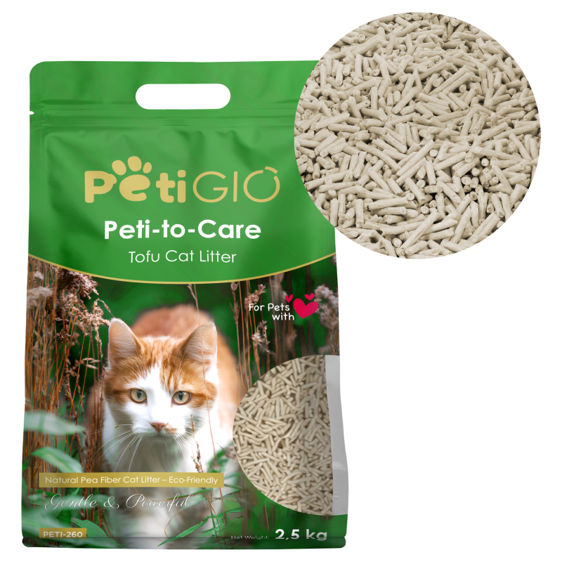 PETIGIO Peti-to-Care stelivo pro kočky Tofu Natural 1 x 2500 g