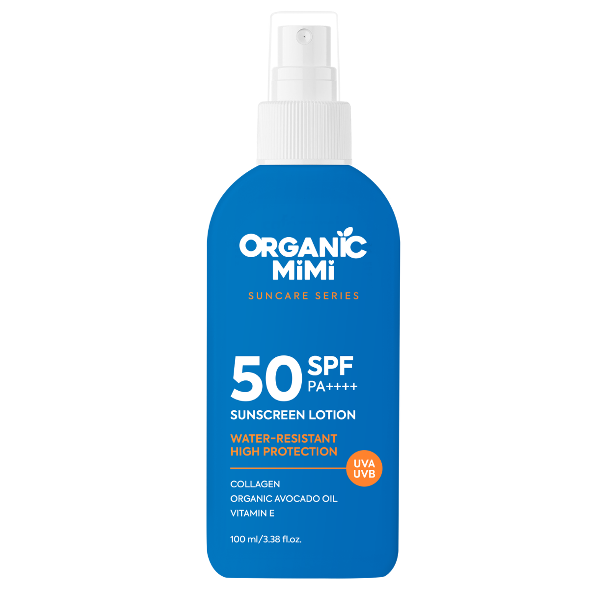 ORGANIC MIMI SUN Opalovací mléko ve spreji na obličej a tělo SPF50, 100 ml