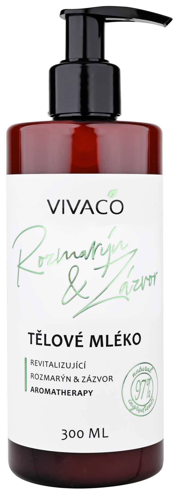 Fotografie VIVACO Rozmarýn a Zázvor Přírodní tělové mléko 300 ml