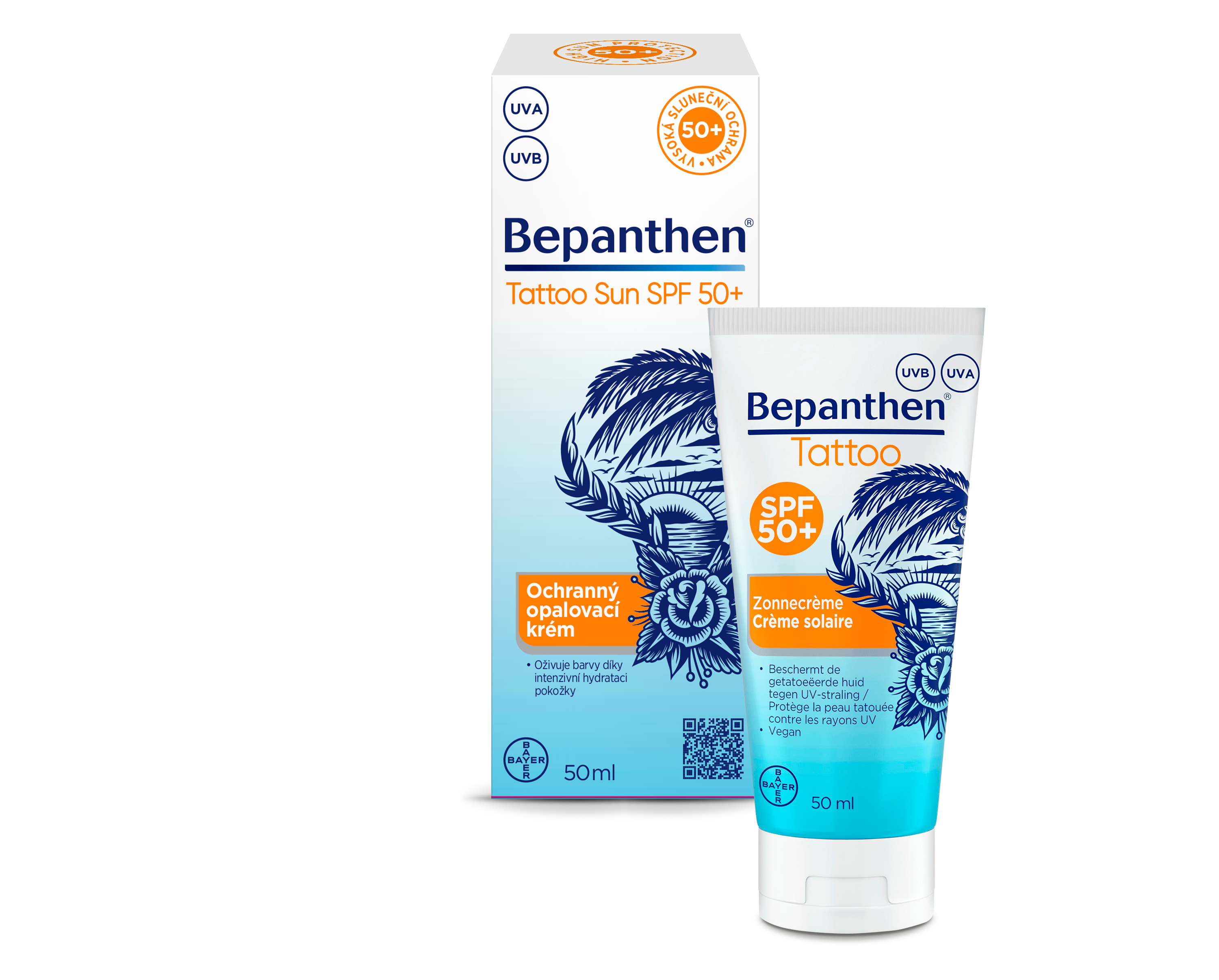 BEPANTHEN Tattoo Sun opalov.krém SPF50+ 1 x 50 ml