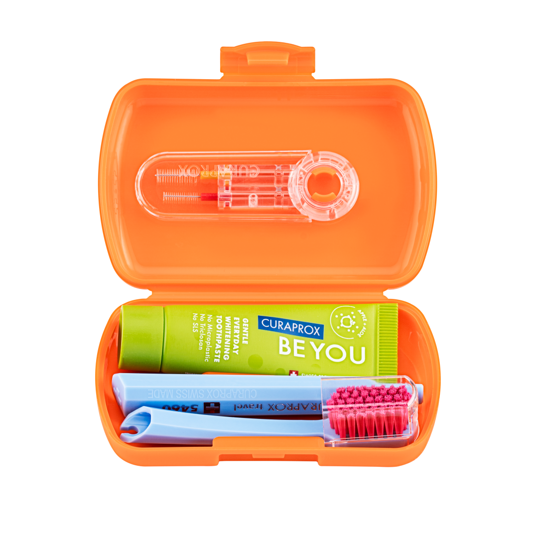CURAPROX Travel set oranžový 1 x 1 ks
