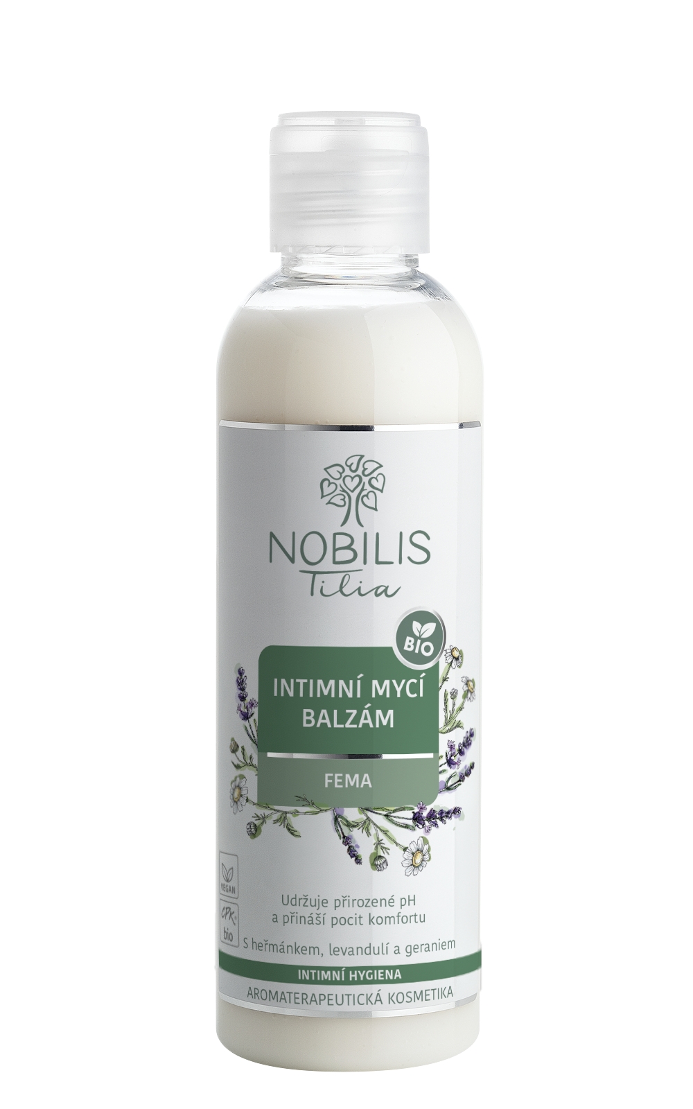Fotografie NOBILIS TILIA Intimní mycí balzám Fema 200 ml