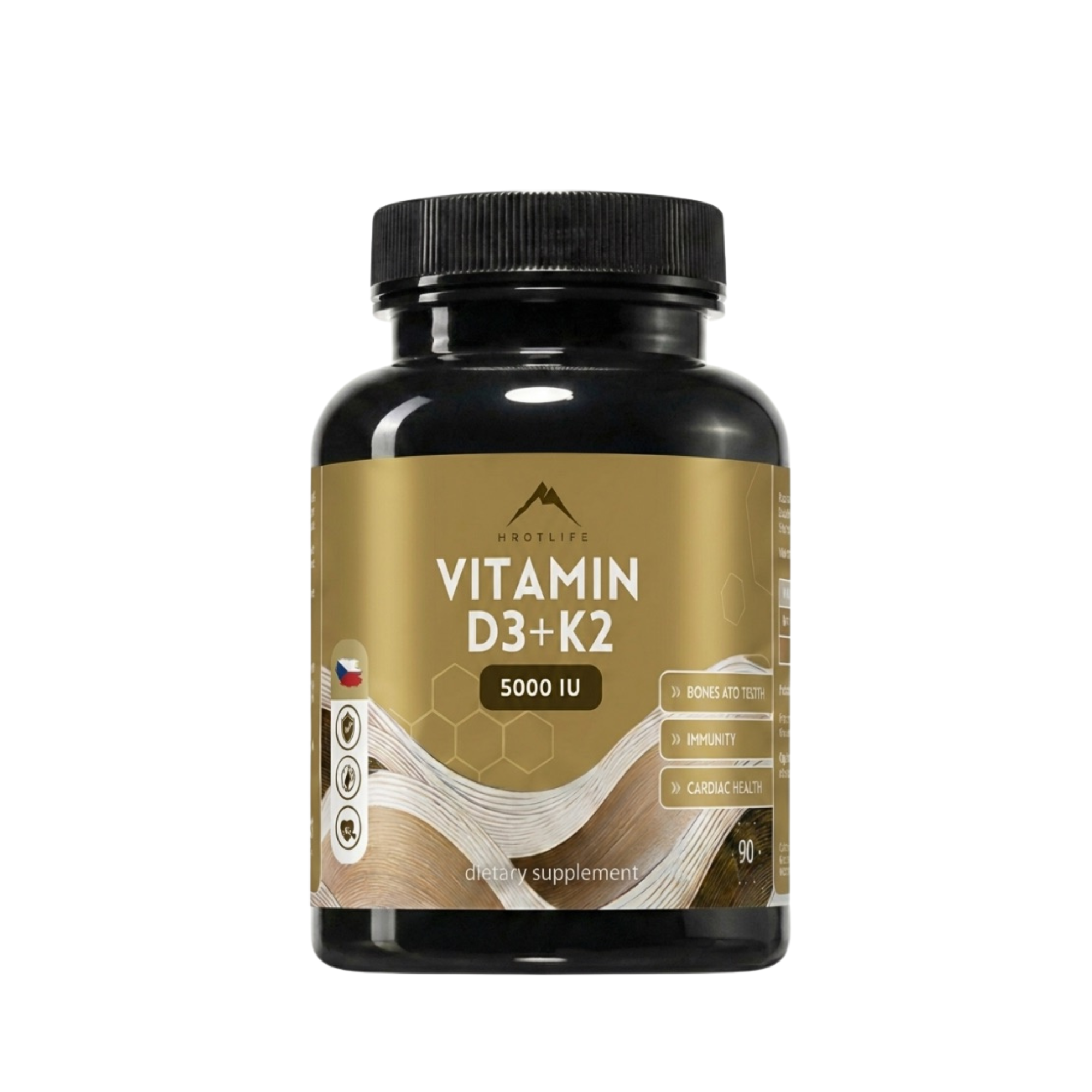 HROTLIFE Vitamín D3 + K2 4000 IU 90 kapslí