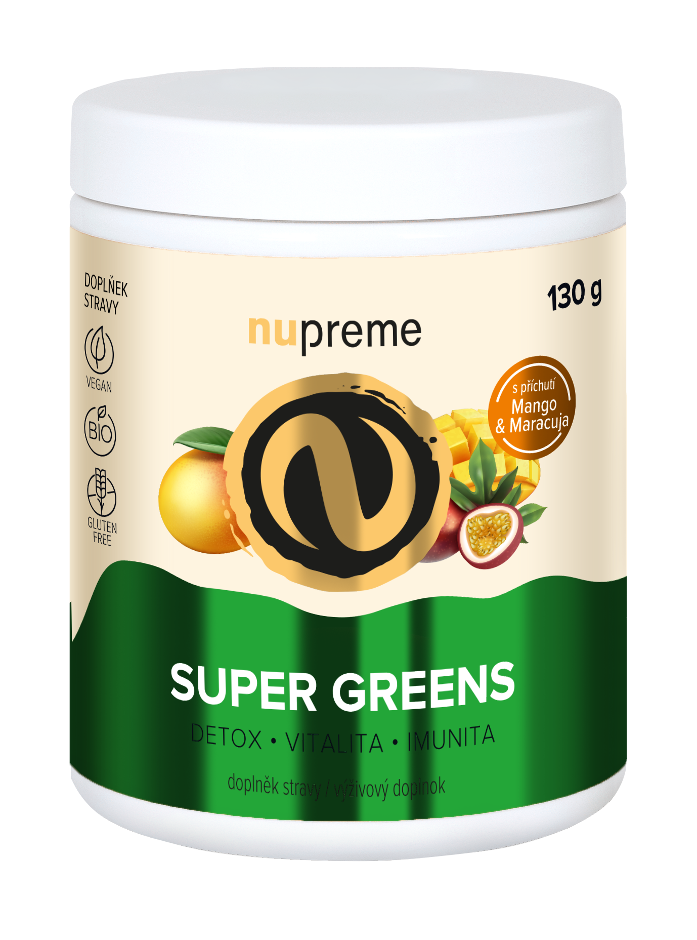 NUPREME Super Greens Mango & Maracuja Bio 130 g