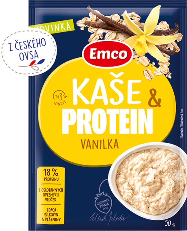 Fotografie EMCO Kaše proteinová vanilková 50 g