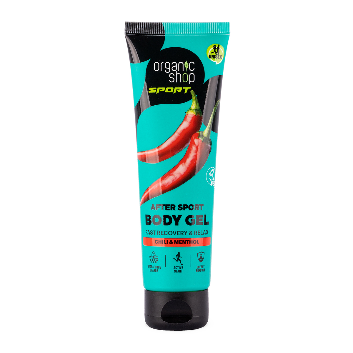 Fotografie ORGANIC SHOP SPORT Tělový gel po sportu Chili a menthol 75 ml
