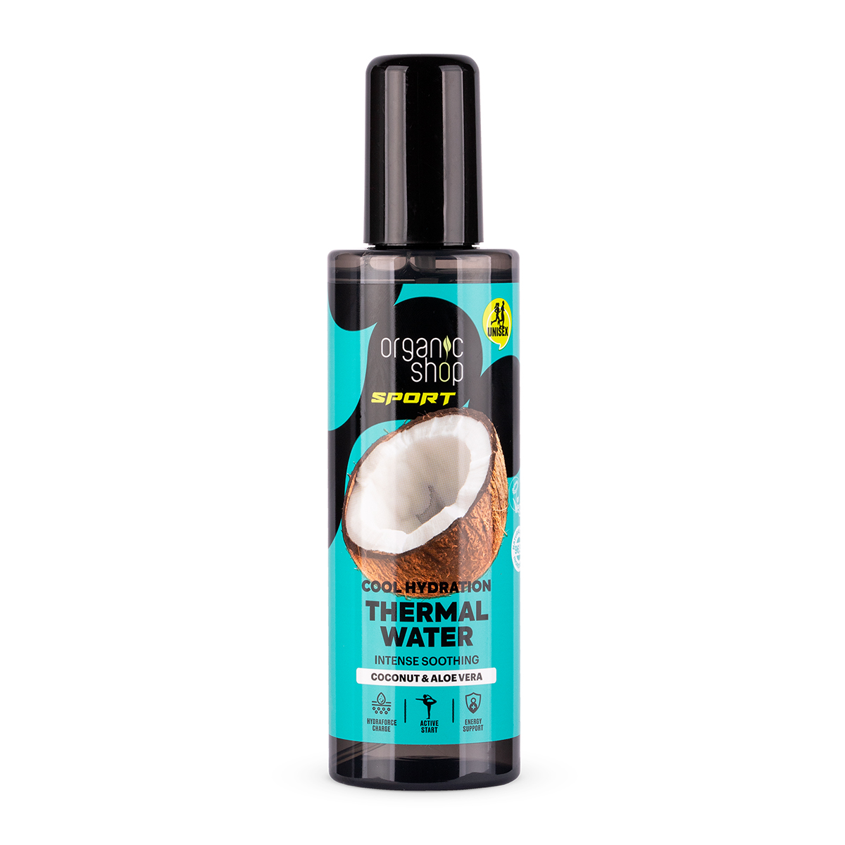Fotografie ORGANIC SHOP SPORT Hydratační termální voda Kokos a aloe vera 200 ml