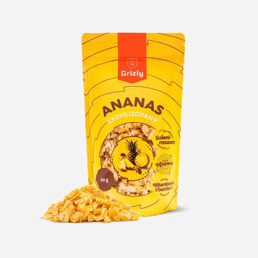 Fotografie GRIZLY Ananas lyofilizovaný 50 g