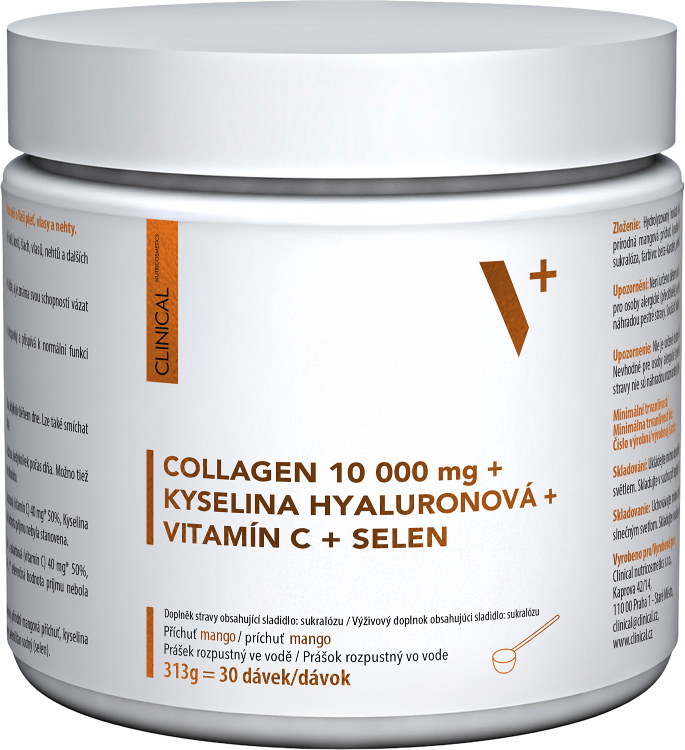 Fotografie CLINICAL Collagen+kys.Hyal.+vit.C+selen 313 g