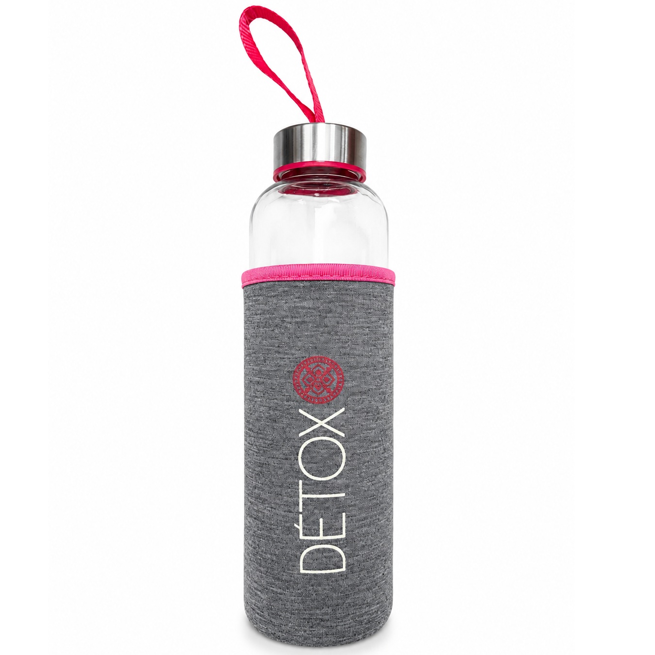 Fotografie IGOTREND Skleněná láhev + neoprénový obal DETOX 0.6 l