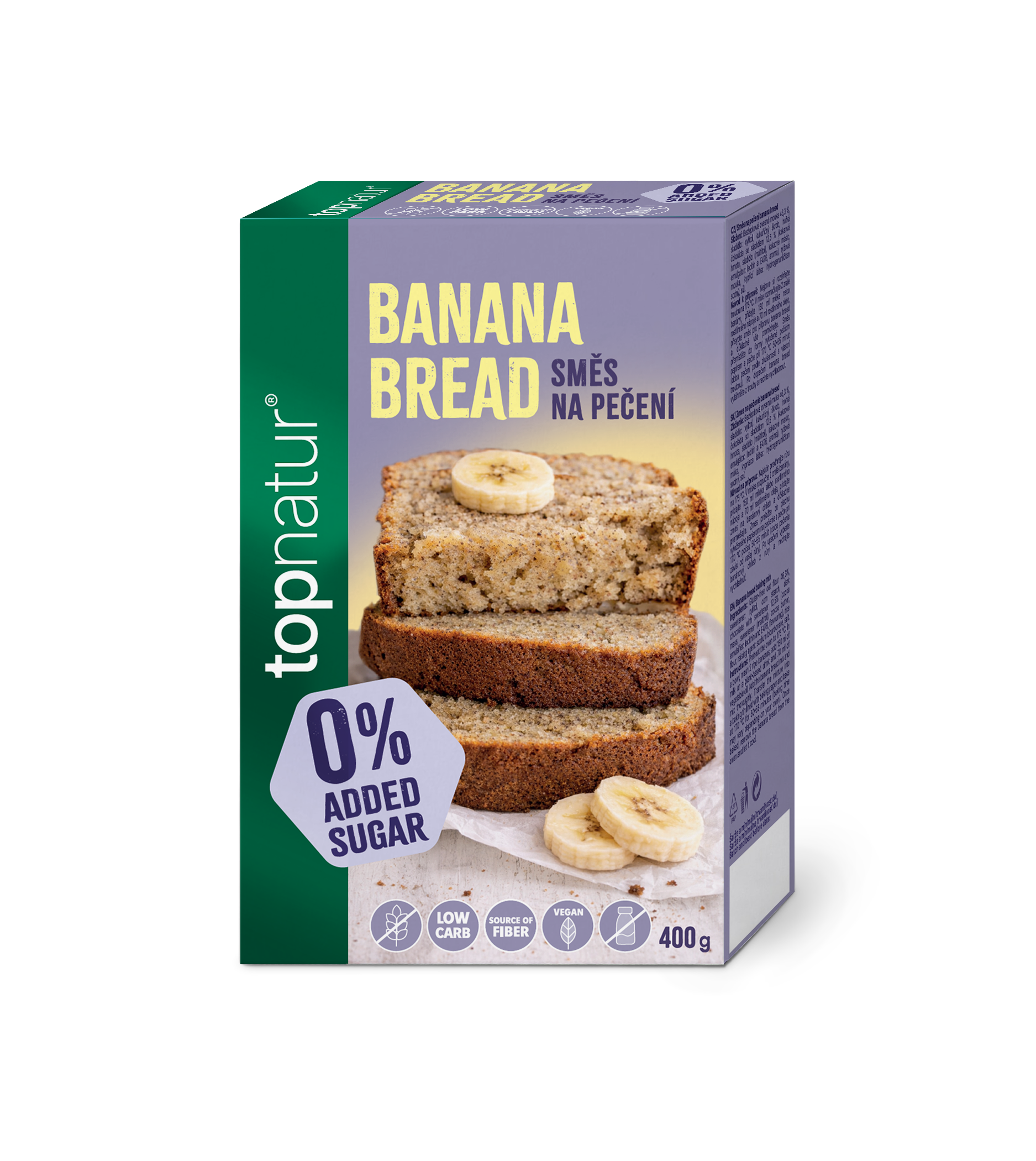 TOPNATUR No Added Sugar Směs na banana bread 400 g