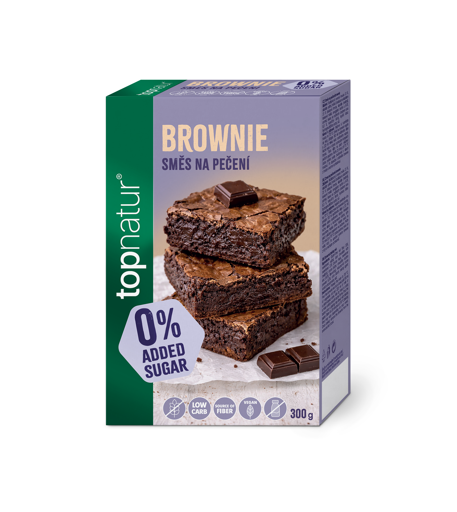 TOPNATUR No Added Sugar Směs na brownie 300 g