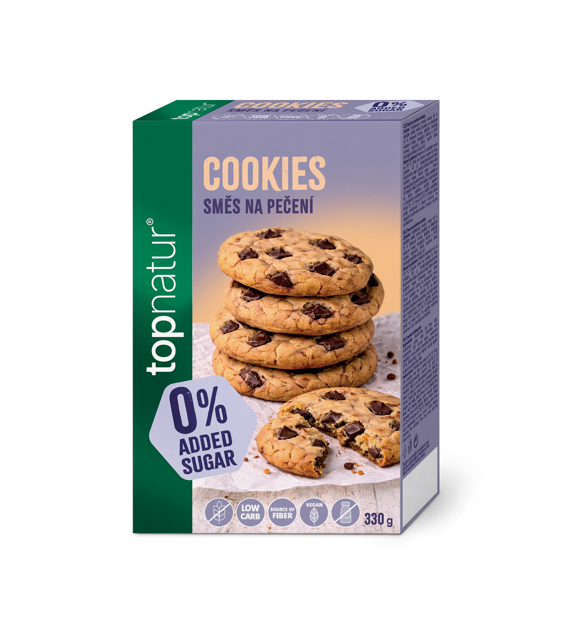 TOPNATUR No Added Sugar Směs na cookies 330 g