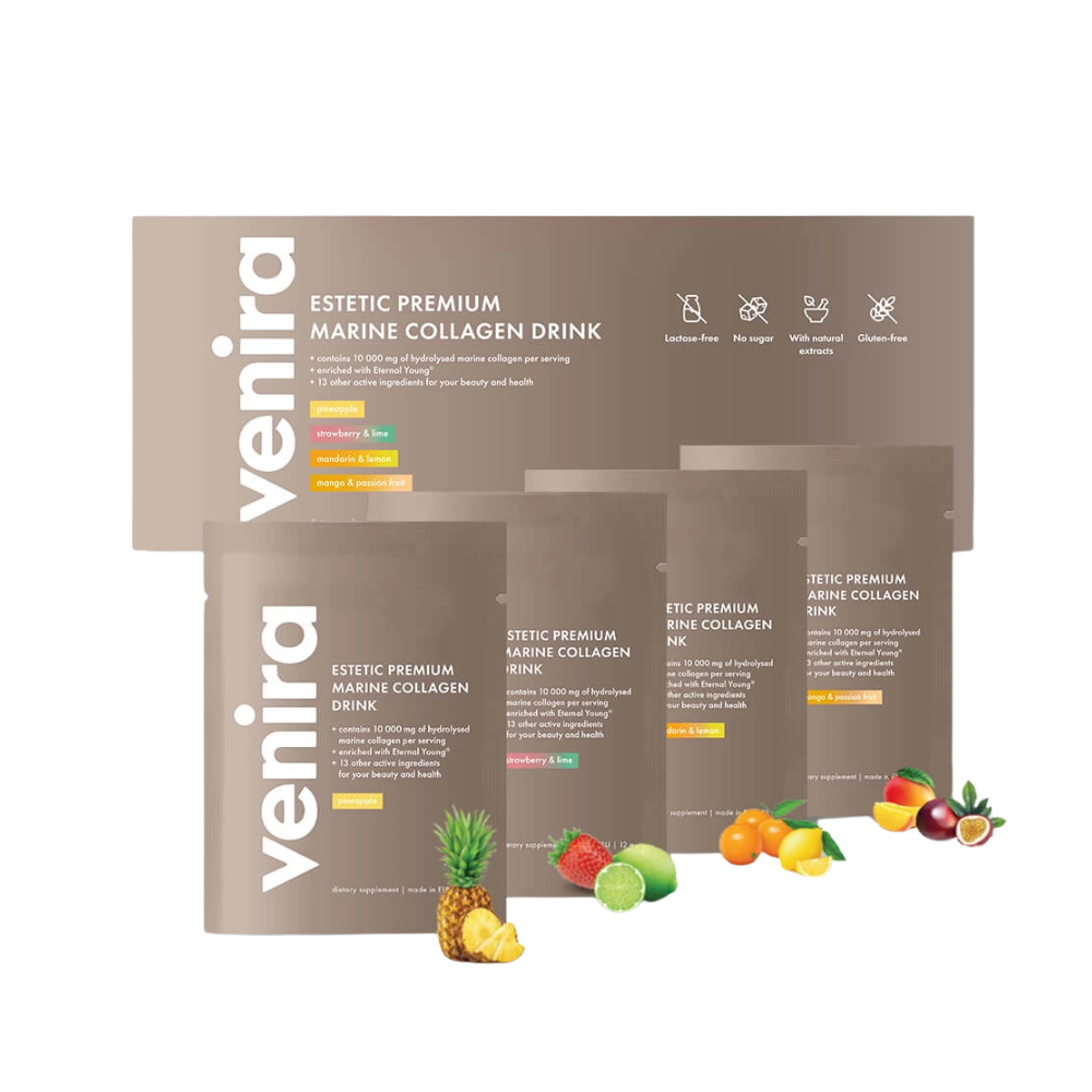 Venira ESTETIC PREMIUM kolagenový drink pro vlasy, nehty a pleť mix příchutí 40 x 12 g