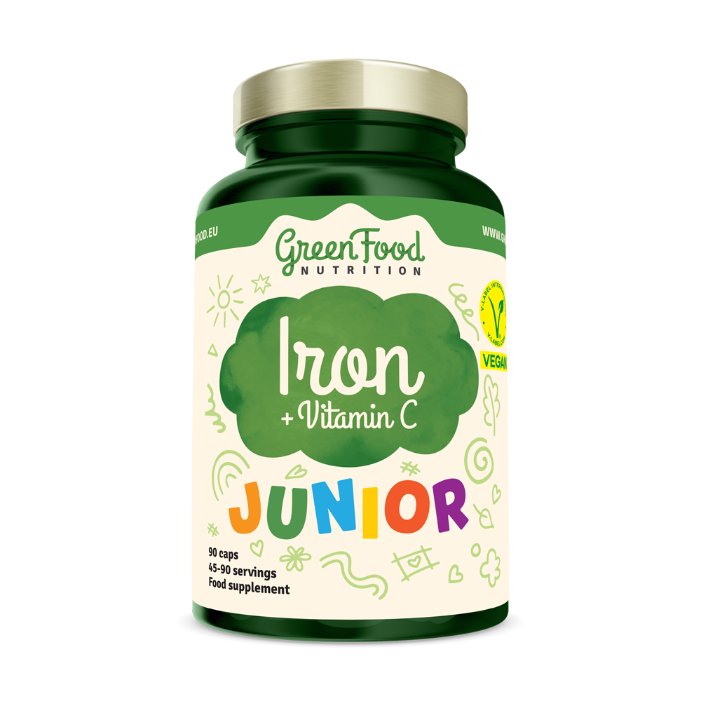 GREENFOOD NUTRITION Junior Iron+Vitamin C 90 kapslí