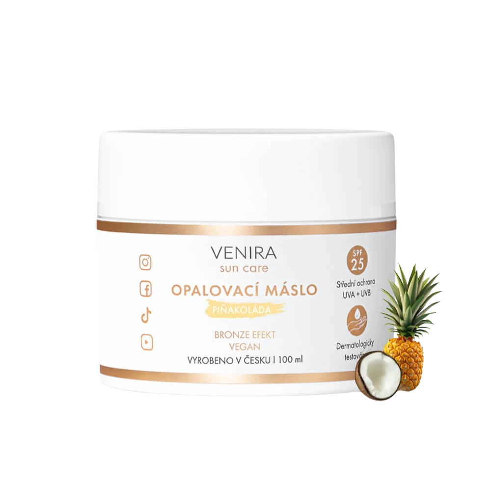 VENIRA Opalovací máslo bronze piňakoláda SPF25 100 ml