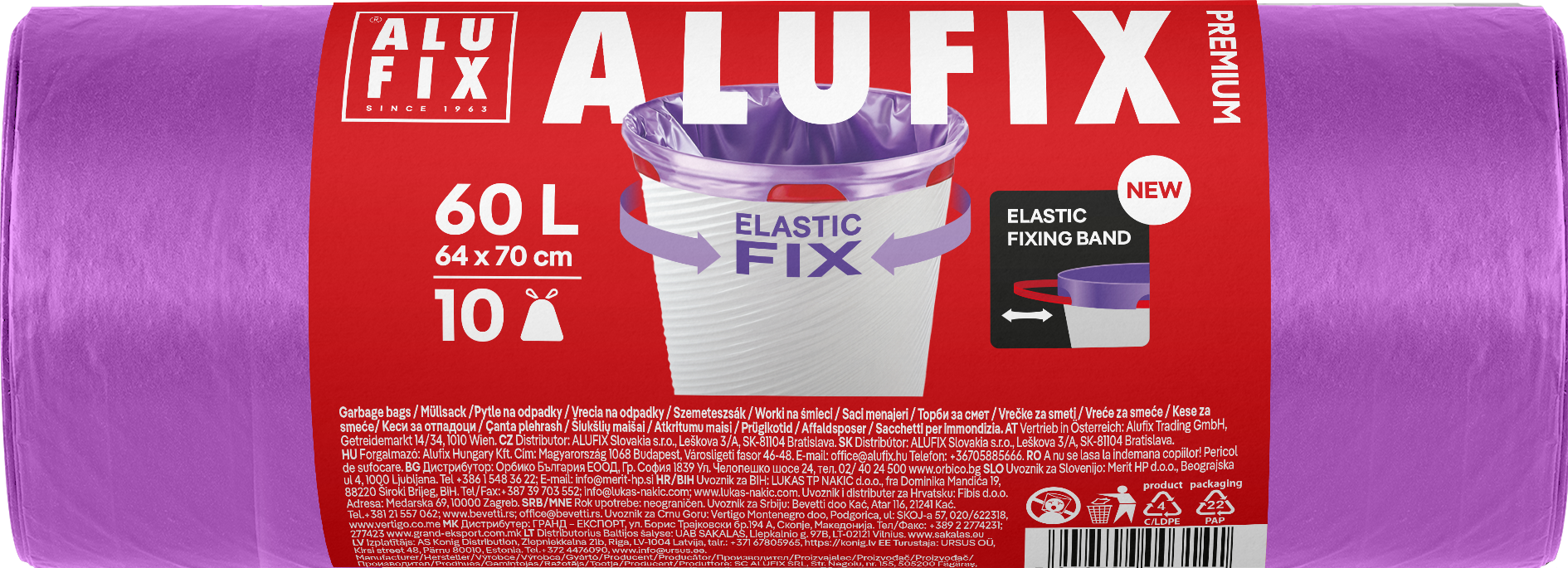 Fotografie ALUFIX Elastic Fix Pytle na odpadky 10 ks