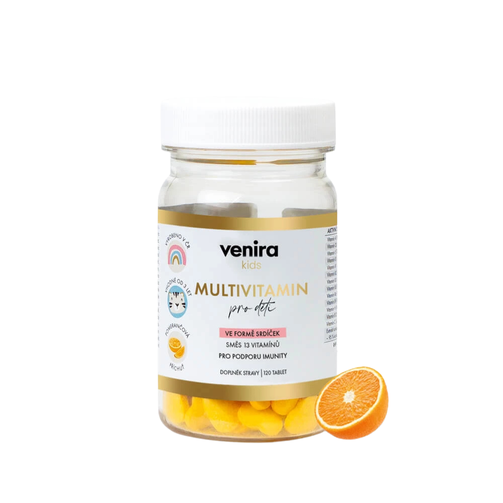 Venira multivitamin pro děti pomeranč 120 tablet